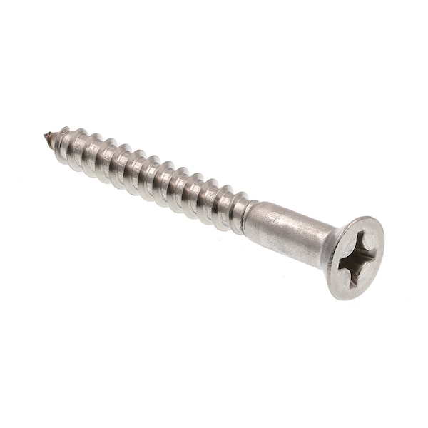 Prime-Line Wood Screw Flat Head Phillips Drive No. 12 X 2in Grade 18-8 Stainless Steel 15PK 9036235 - main